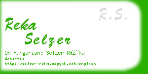 reka selzer business card